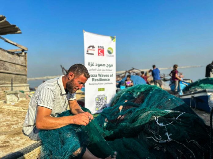 Nuove reti per i pescatori di Gaza, prosegue l'impegno di Flai e Un Ponte Per a sostegno del popolo palestinese